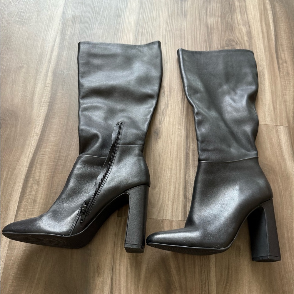 Steve Madden Ally Tall Black Knee-High Boots